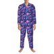 thumbnail image 3 of Balery Blue Skull Rose Pijama para Hombre de Dos Piezas con Manga Larga, Conjunto de Dormir y Descanso Suave con Bolsillos-Medium, 3 of 7
