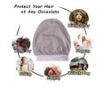 thumbnail image 4 of Hair Wrap Bonnet Silk Lined Night Sleep Cap , Hair Wraps for Sleeping Hat Gift Women Mom Wife Mother Grandma Gray, 4 of 5