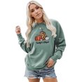 thumbnail image 1 of Lettre Bénie Reconnaissante Imprimer Sweat-Shirts Femmes Léopard Citrouille Graphique Halloween Sweat à Capuche, 1 of 4
