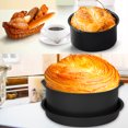 thumbnail image 4 of Canasta de horneado redonda con asa de acero inoxidable, ideal para pasteles, panes y pizzas en freidoras de aire, revestimiento antiadherente y diseño resistente al calor., 4 of 6