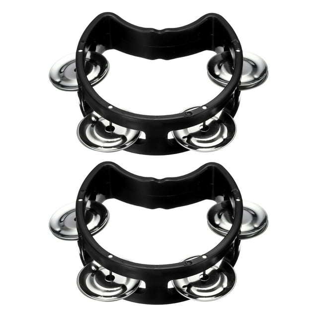 Unique Bargains 2pcs Wrist Bells, Jingle Bells Ankle Bell Hand Bell Percussion Instruments Musical Rhythm Band Plastic, Black