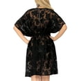 thumbnail image 2 of HAPPY BAY Women's Beachwear Summer Swim Beach Dress Cover ups for Swimwear Women Plus Size Swimsuit Coverups for Women XL-XXL Black, Crochet Floral, 2 of 5