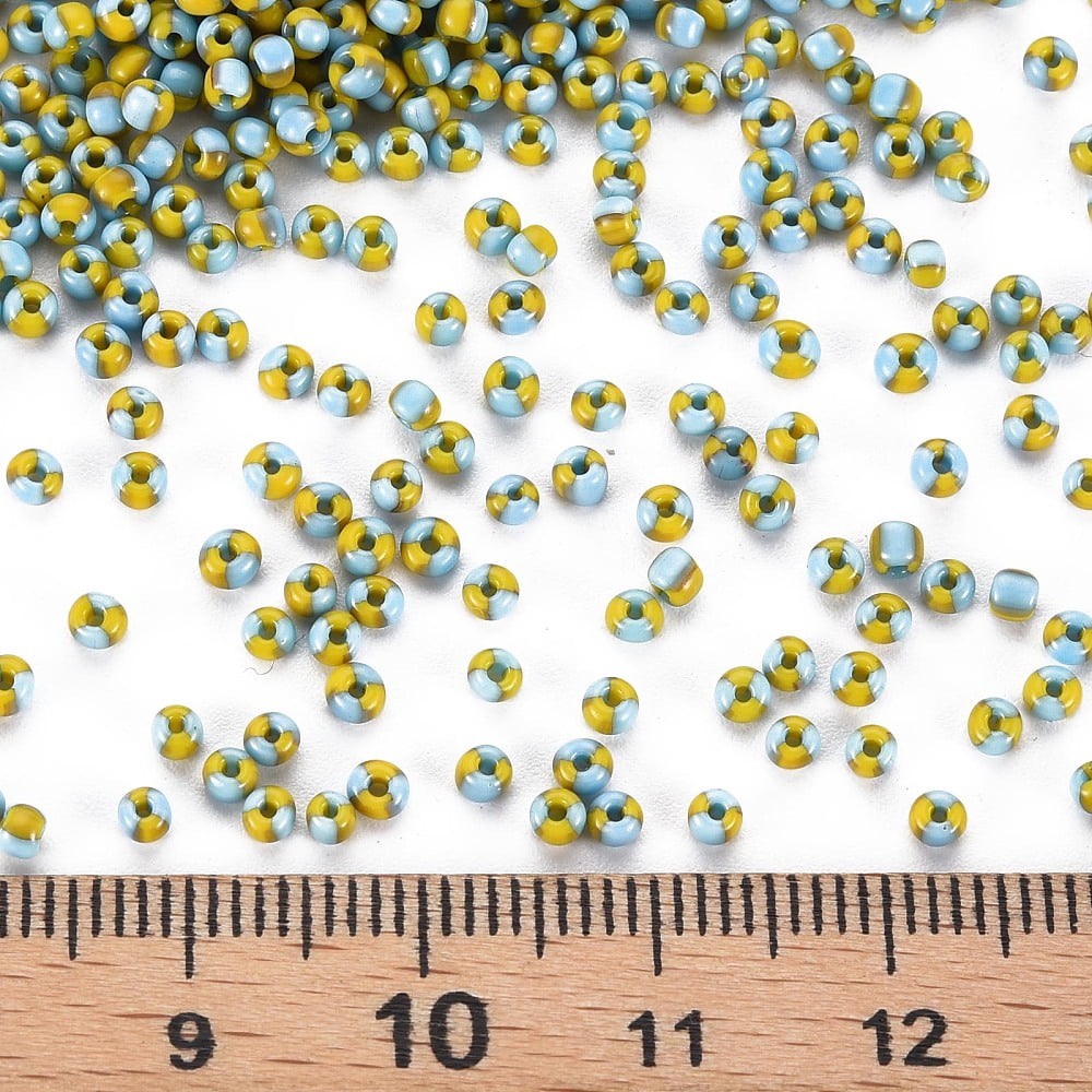 12/0 Glass Seed Beads Opaque Colours Seep Cyan 2mm hole: 0.8mm