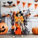 thumbnail image 2 of Estatua de Calabaza de Esqueleto de Halloween, Escultura de Resina Decorativa de Terror para Porche de Tienda., 2 of 5