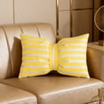 thumbnail image 3 of Striped Velvet Pillowcase with Bow Detail, Rectangular Bolster Cushion Cover 50 x 33 cm, Soft Polyester for Sofa Bed Home Decor, 1 Pack, 3 of 6