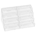 thumbnail image 2 of Tarjetero acrílico transparente de múltiples capas para tarjetas de presentación, organizador elegante para escritorio y oficina, 2 of 7