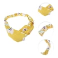 thumbnail image 2 of Unique Bargains 1 Pc Fashion Lily Pattern Cross Elastic Hairband for Women Yellow, 2 of 6