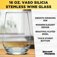 thumbnail image 3 of 10 Vaso Silicia Stemless Wine Glasses Set, 16 oz. - Clear, Orb-Like, Thick base - Clear, 3 of 5