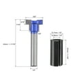 thumbnail image 3 of Uxcell Shank Dia Keyhole T-Slot Router Bit Cutter with Router Collet Adapter 1/4 x 5/8", 3 of 5