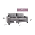 thumbnail image 2 of Glory Furniture Newbury Faux Leather Modular Sofa in Gray, 2 of 7