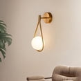 thumbnail image 1 of Lámpara de pared LED Instalación en esquina ajustable Lámpara de pared retro industrial interior moderna, elegante lámpara de pared de metal con pantalla de bola redonda de vidrio Pasillo de sala de, 1 of 5