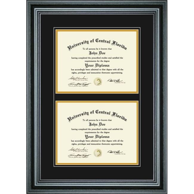 Perfect Cases PCFRMD4PM1114 11 x 14 in. Double Diploma Frame for