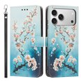 thumbnail image 2 of ShellTech Wallet Case for iPhone 17 Pro, Floral Pattern PU Leather Flip Folio TPU Interior Cover with Credit Card Holder Slots, Cash Pocket, Kickstand, Magnetic Closure & Detachable Wrist Strap,E, 2 of 8