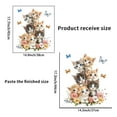 thumbnail image 3 of Cute Cats Wall Stickers Flowers and Butterfly Decals Vinyl Peel and Stick Wall Art Decor for Kids Bedroom Living Room 14.5x17.3inch, 3 of 6