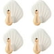 thumbnail image 1 of Gancho de pared decorativo - Acero inoxidable/adhesivo, 4 piezas, para cocina/baño, resistente/impermeable, 1 of 6