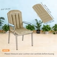 thumbnail image 3 of Outsunny 2PCS Adirondack Chair Cushion, Patio Chair Cushions, Beige, 3 of 10
