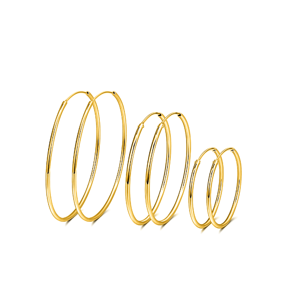 Thin Hoop Earrings for Women Classic Thin Sterling Silver Womens Ginger Lyne Collection
