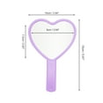thumbnail image 2 of Unique Bargains 1pc Heart-shaped Handheld Mirror for Personal Grooming and Makeup Purple, 2 of 5