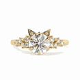 thumbnail image 5 of 1.10 TCW Lab Grown Diamond Round Cut Cluster Engagement Ring 14K Yellow Gold, 5 of 5
