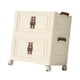 thumbnail image 5 of Gabinete de almacenamiento plegable Cajas de almacenamiento plegables Ligero Moderno con ruedas Contenedores de almacenamiento para sala de estar Casa Beige 2 Capas 45 cm, 5 of 10
