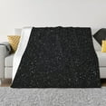 thumbnail image 1 of Fotbe Black Glitter Manta de Franela con Estampado, Manta Ultrasuave para Cama, Sofá, Auto, Hipoalergénica y Antibolitas-50"x40", 1 of 6