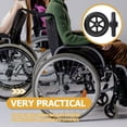 thumbnail image 1 of HAMPPLIES 2 Pcs Accessoire de Fauteuil Roulant avec Fonctionnalité Résistante à l'Usure Caoutchouc Noir, 1 of 7