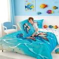 thumbnail image 4 of Manfei Cartoon Otter Queen Comforter Set for Kids Boys and Girls, Animal Print Bedding Comforter Set, Polka Dots Reversible 3pcs, 1 Comforter and 2 Pillowcases, 4 of 6