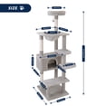 thumbnail image 6 of Vibrant Life 70” Cat Tree for Indoor Cat,Multi-Level Cat Tower with Scratching Posts, Light Gray, 6 of 13