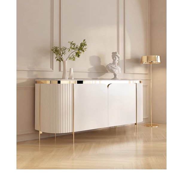 Gabinete lateral de comedor, entrada de losa de roca simple y moderna, gabinete de puerta de alta gama, decoración de diseño, zapatero de almacenamiento de pared