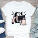 thumbnail image 1 of Women's T Shirt Summer Fashion Girl Bag Printed Ladies T-shirt Casual Short Sleeve Female Clothing Top Tee White T-shirt Womenswear Tshirt, 1 of 6