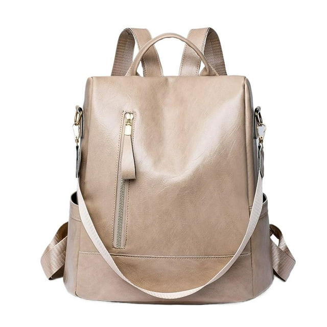 Maoww Men Backpack Opening For Fashionable With Anti-theft Travel Backpacks Versatile Color And Straps Travel Backpack Beige