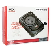MTX TN8MS Terminator 8 Inch Micro Compact Amplified Subwoofer Enclosure, Black