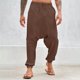 thumbnail image 1 of Pantalones largos para hombre, pantalones casuales de color sólido, pantalones de gama baja, pantalones Harun, pantalones de corsé con cintura elástica, pantalones de algodón para hombre, 1 of 6