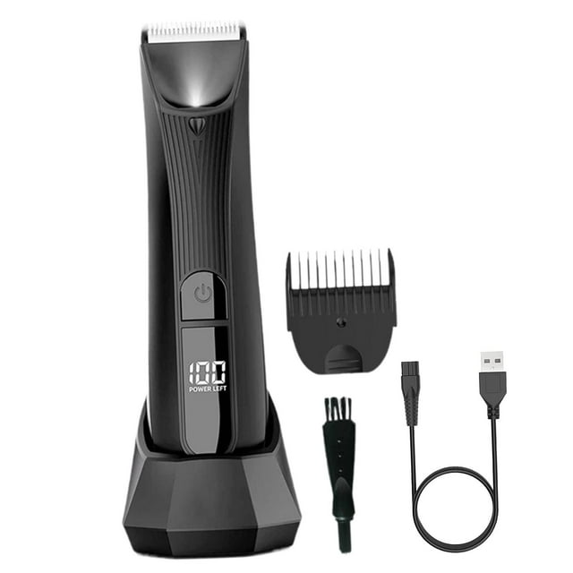 Milaget Body Hair Trimmer USB Charging Electric Back Hair Shaver for Groin Back Nose