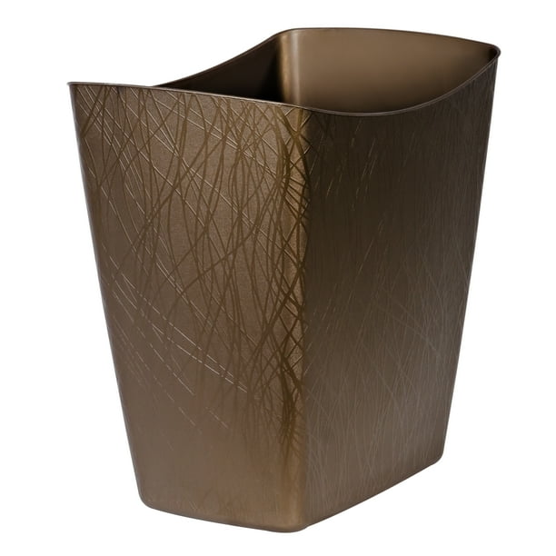 Hefty 3.5 Gal. Willow Textured Open Bathroom Wastebasket