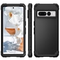 thumbnail image 6 of Rugged Case for Google Pixel 7 Pro Hard PC Soft Silicone Hybrid Shockproof Scratch-Resistant Anti-Fingerprint Slim Thin Case For Google Pixel 7 Pro,Black, 6 of 7