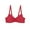 Red, variant on Lolmot Sexy Lingerie for Women Push Up Bras Sexy Bras Bralettes Women Plain Underwear Small Breasts Detachable Double Shoulder Straps Underwire Bra
