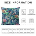 thumbnail image 6 of Jiayy Blue Orange Hummingbird Bird Teal Decorative Pillow Covers Cozy Soft Throw Pillowcase Square Couch Cushion Cover for Home Decor Sofa Living Room Bed Car 2 pcs, 6 of 6