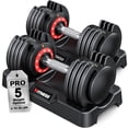 thumbnail image 1 of Mancuernas ajustables Rendpas 5 en 1 de 2 a 11 kg con agarre de acero, 1 of 9