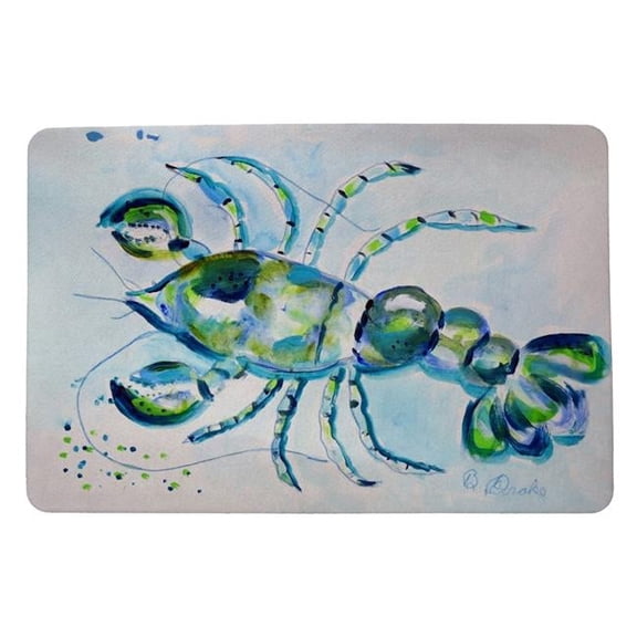 Betsy Drake DM1140 18 x 26 in. Blue Crayfish Door Mat