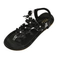 thumbnail image 2 of Ytobaz Flat Sandals for women Floral T Strap Clear Band Sandals Open Toe Slingback Shoes Beach Vacation Wedding Travel Daily Casual Footwear, 2 of 9