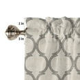 thumbnail image 4 of Beige Morocco Valances for Windows Farmhouse Kitchen Curtains Valances Rod Pocket Valance Curtains for Kitchen Windows Modern Moroccan Geometric Abstract Art Window Valances for Bathroom 42"x12", 4 of 6
