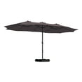 thumbnail image 3 of 15ft Large Patio Umbrellas with Base Included, Outdoor Double-Sided Rectangle Market Umbrella with Crank Handle, for Pool Lawn Garden, 3 of 9