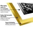 thumbnail image 3 of 8 x 10 Gold Colored Picture Frame - Display Photos 5 x 7 with Mat or 8 x 10 without Mat, 3 of 7