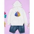 thumbnail image 3 of Cat Couple In Love Hoodie Juniors -Image by Shutterstock,  Large, 3 of 4