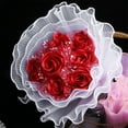 thumbnail image 3 of CTIRCHIU Smooth White Floral Wrapping Mesh Yarn Ideal for Elegant Flower Bouquet Presentation, 3 of 8