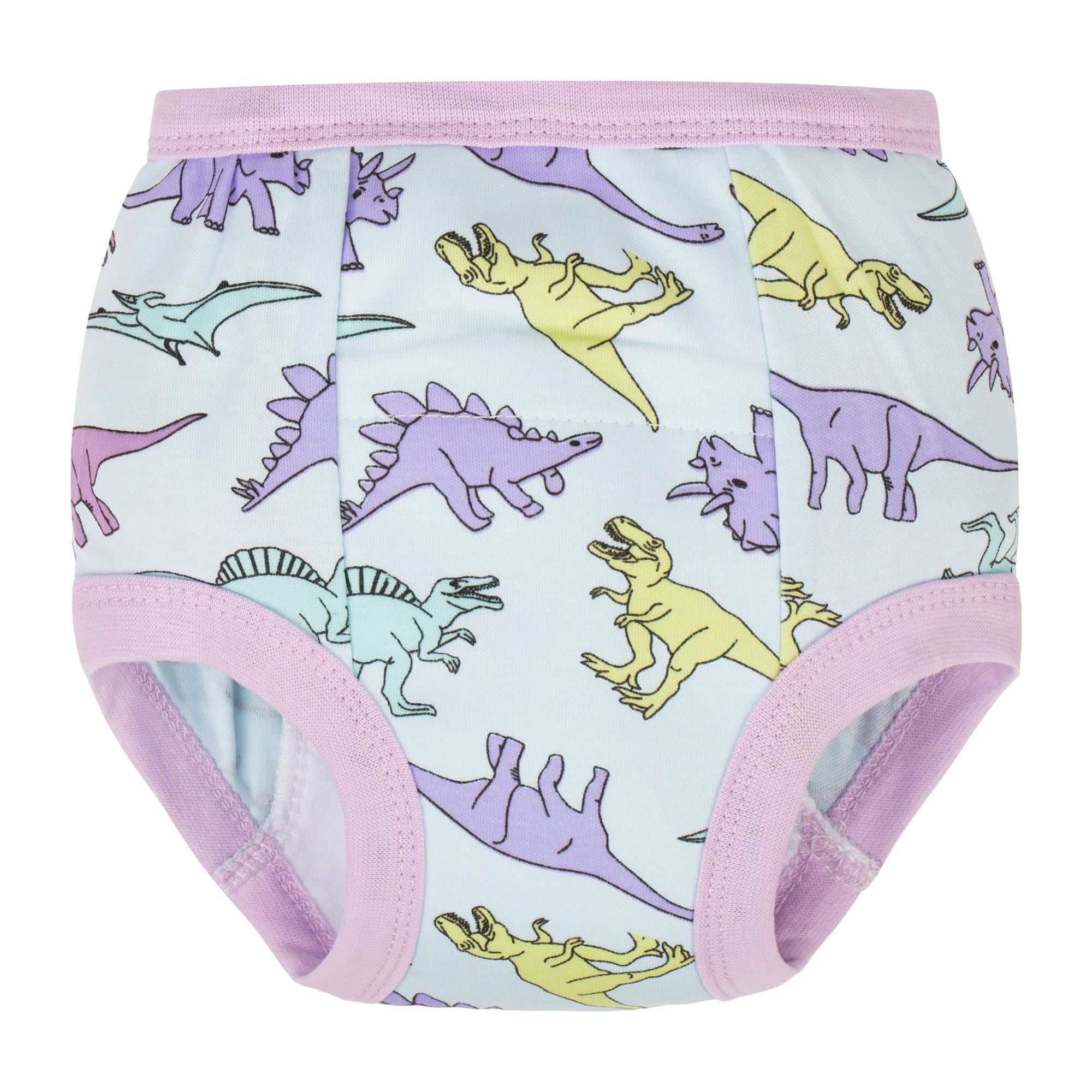 BIG ELEPHANT 10 Packs Baby Girls' and Boys' Potty Training Pants, 100% Cotton Absorbent Training Underwear for Toddler, 4T