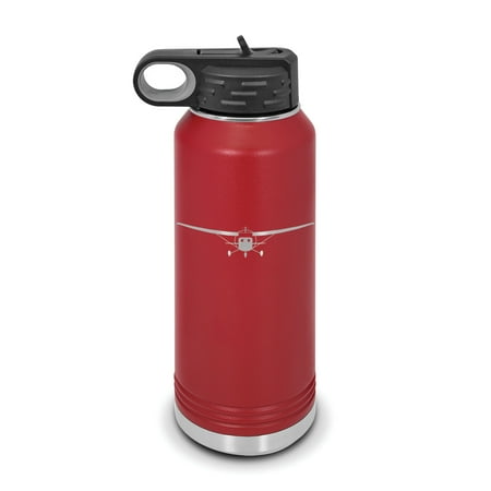 

172 Water Bottle 32 oz - Laser Engraved w/ Flip Top Removable Straw - Polar Camel - Stainless Steel - Vacuum Insulated - Double Walled - Drinkware Bottles - aircraft - Maroon