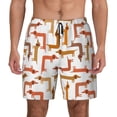 thumbnail image 2 of Picia Dachshund Dog pattern Mens Swim Trunks with Compression Liner Stretch Beach Shorts Quick Dry with Zipper Pockets No-Chafing Board Shorts-XX-Large, 2 of 9