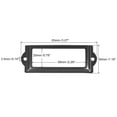 thumbnail image 2 of Unique Bargains 83x30mm Drawer Tag Label Metal Label Holder File Tag Frames Black 10 Pack, 2 of 6